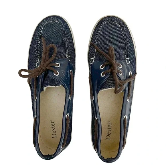 Dexter Denim Boat Shoes Dark Wash Casual Comfort Loafers Women's Size 7.5 - Picture 1 of 6